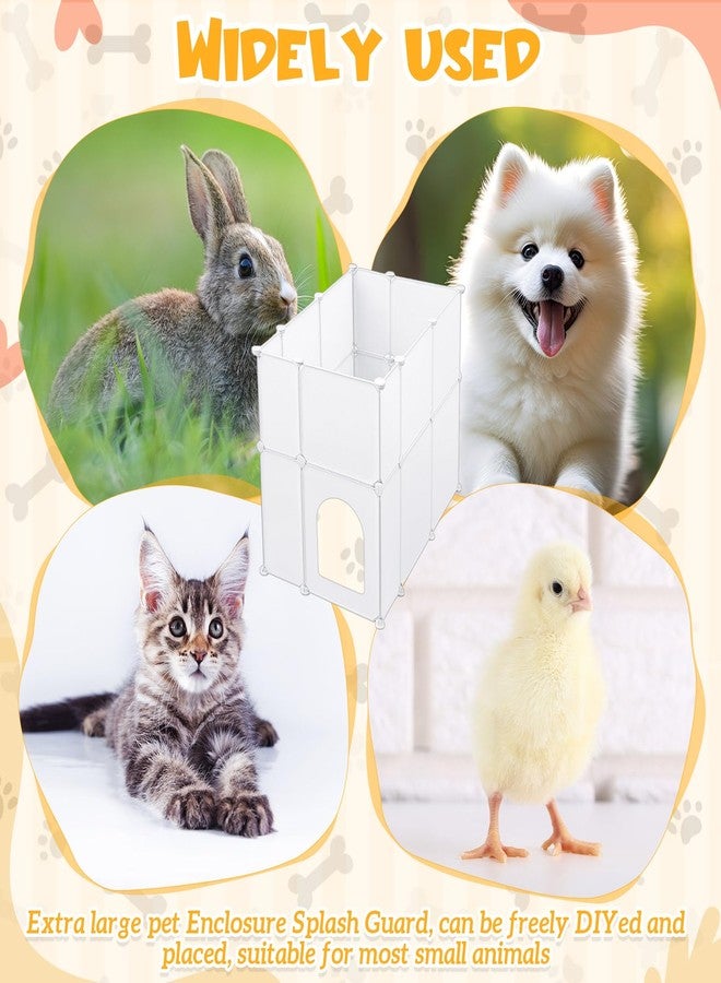 مارسوي عبوة من 20 قطعة من واقيات رذاذ صندوق فضلات القطط الكبيرة، واقي جداري لصندوق الفضلات، سهل التنظيف، شاشة خصوصية للكلاب، ألواح بلاستيكية خفيفة الوزن لمعظم صناديق الفضلات (31.5 × 20 × 27.5 بوصة) - Image 5